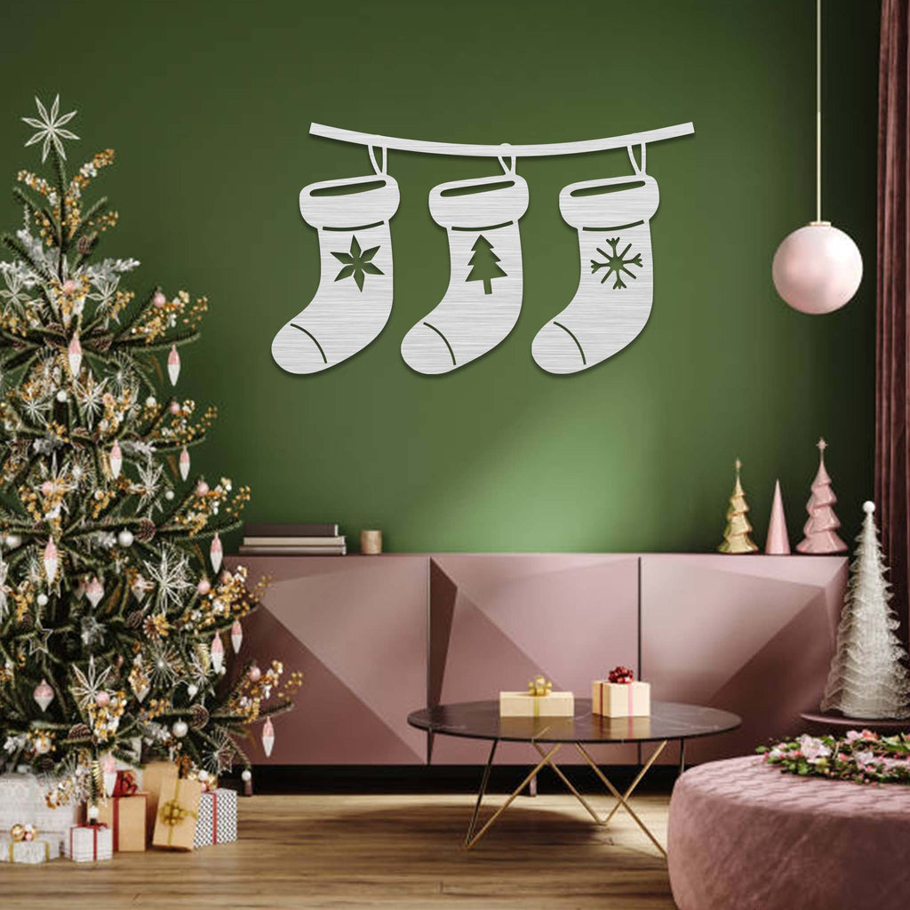 Christmas Stockings - Metal Wall Art - MetalPlex